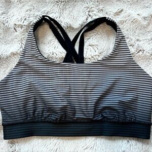 Lululemon crop bra black grey size 6